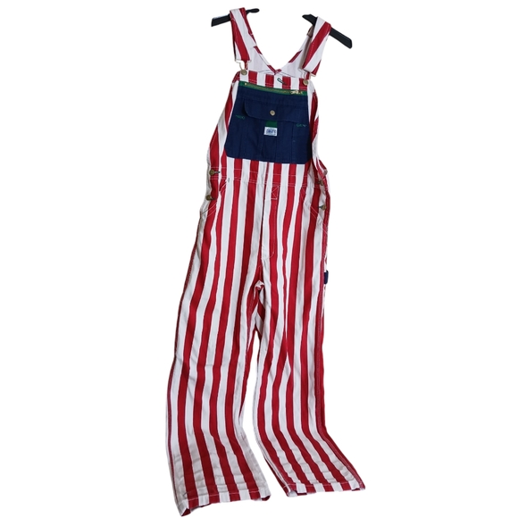 liberty Other - Liberty Red and White Striped Overalls mens size 32x32 Patriotic  USA 🇺🇸